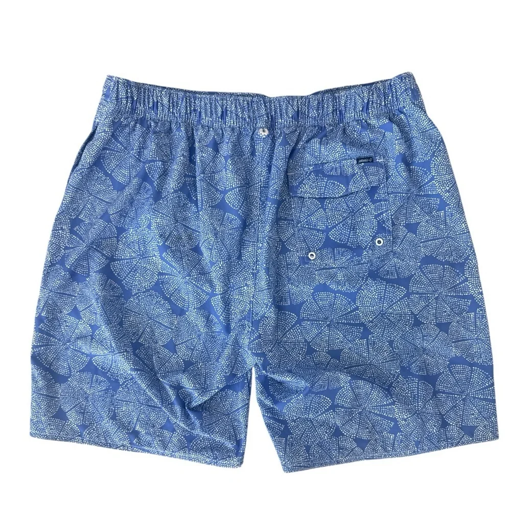 Johnnie O Men's Blue Patterned Swim Trunks Size XL